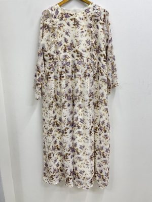 Skin Floral Printed Frock ASB-2024-16-10-04