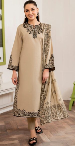 Agha Noor Dhanak With Embroidered Shawl