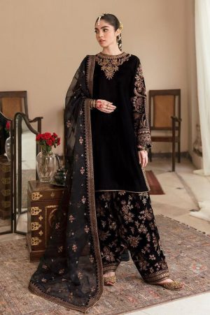3 PCS Chiffon Embroidered Suit | BAROQUE
