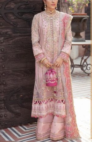 3 PCS ORGANZA EMBROIDERED SUIT | AFROZEH