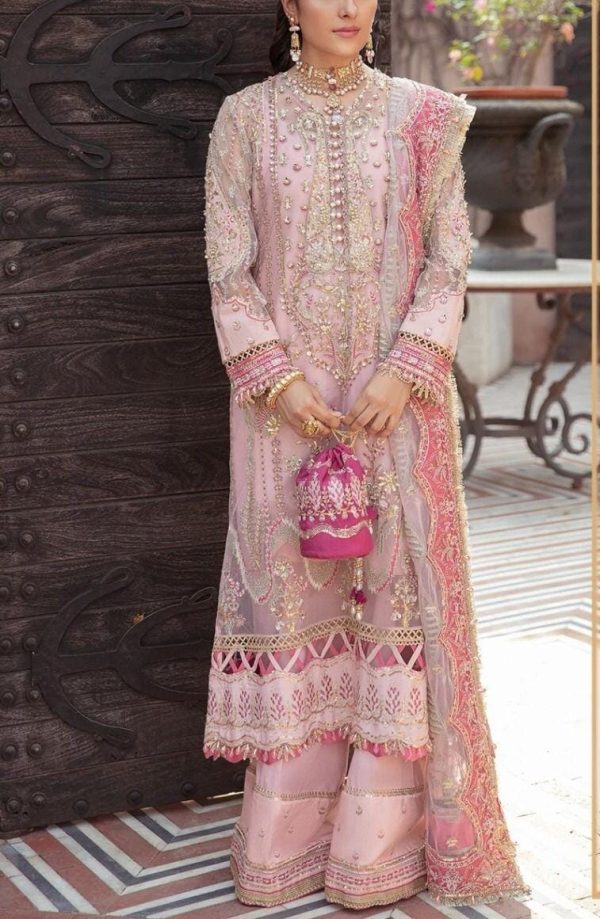 3 PCS ORGANZA EMBROIDERED SUIT | AFROZEH