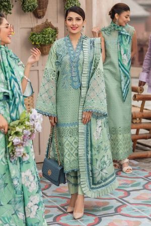 3 Pcs Chickenkari Embroidered Suit | MUSHQ