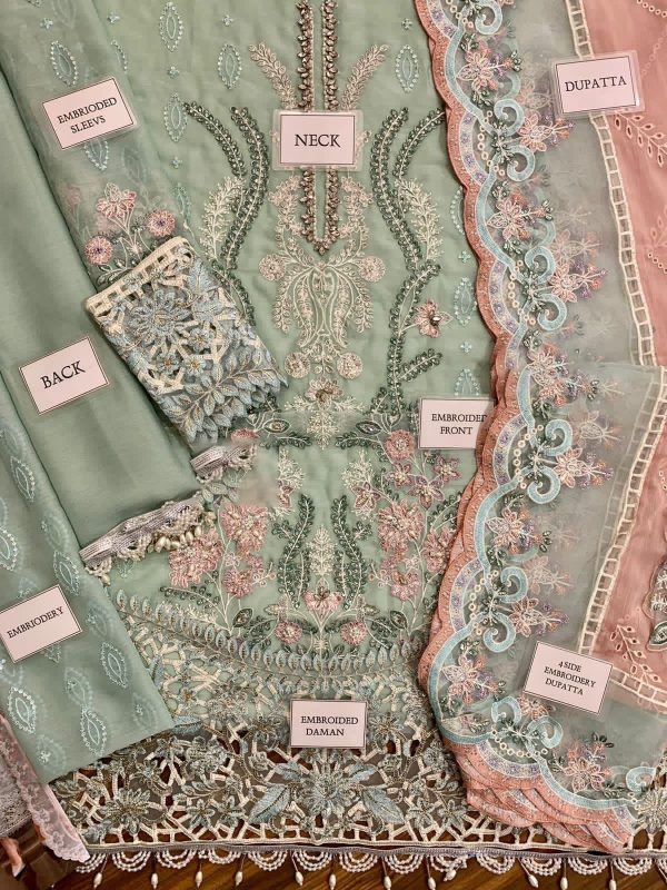 Chiffon With Heavy Embroidered Spangle Work | MARIA B